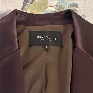 Lafayette 148 New York Brown Satin Jacket, Like New!